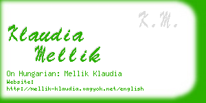 klaudia mellik business card